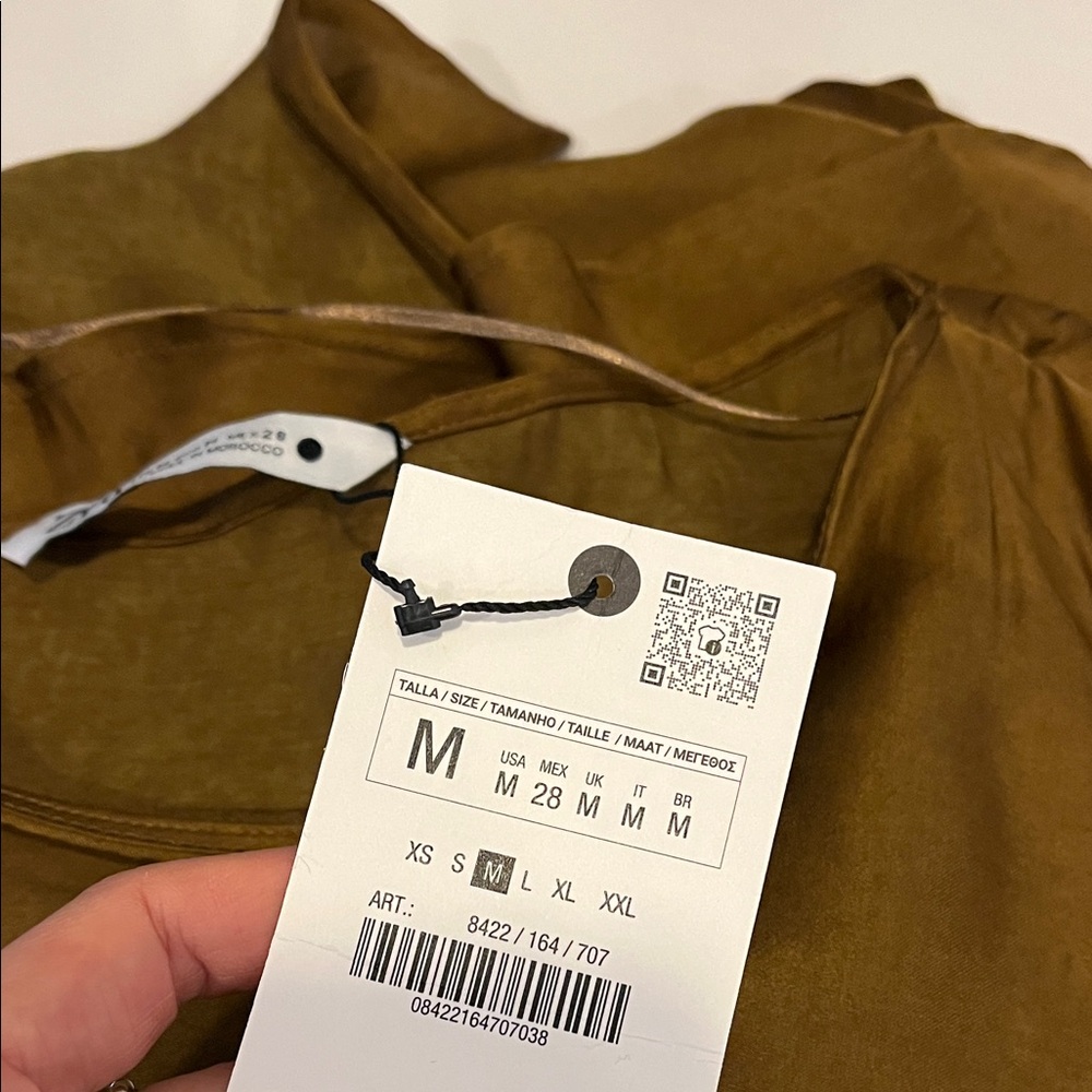 Zara Brown Asymmetrical Maxi Dress - Picture 3 of 3